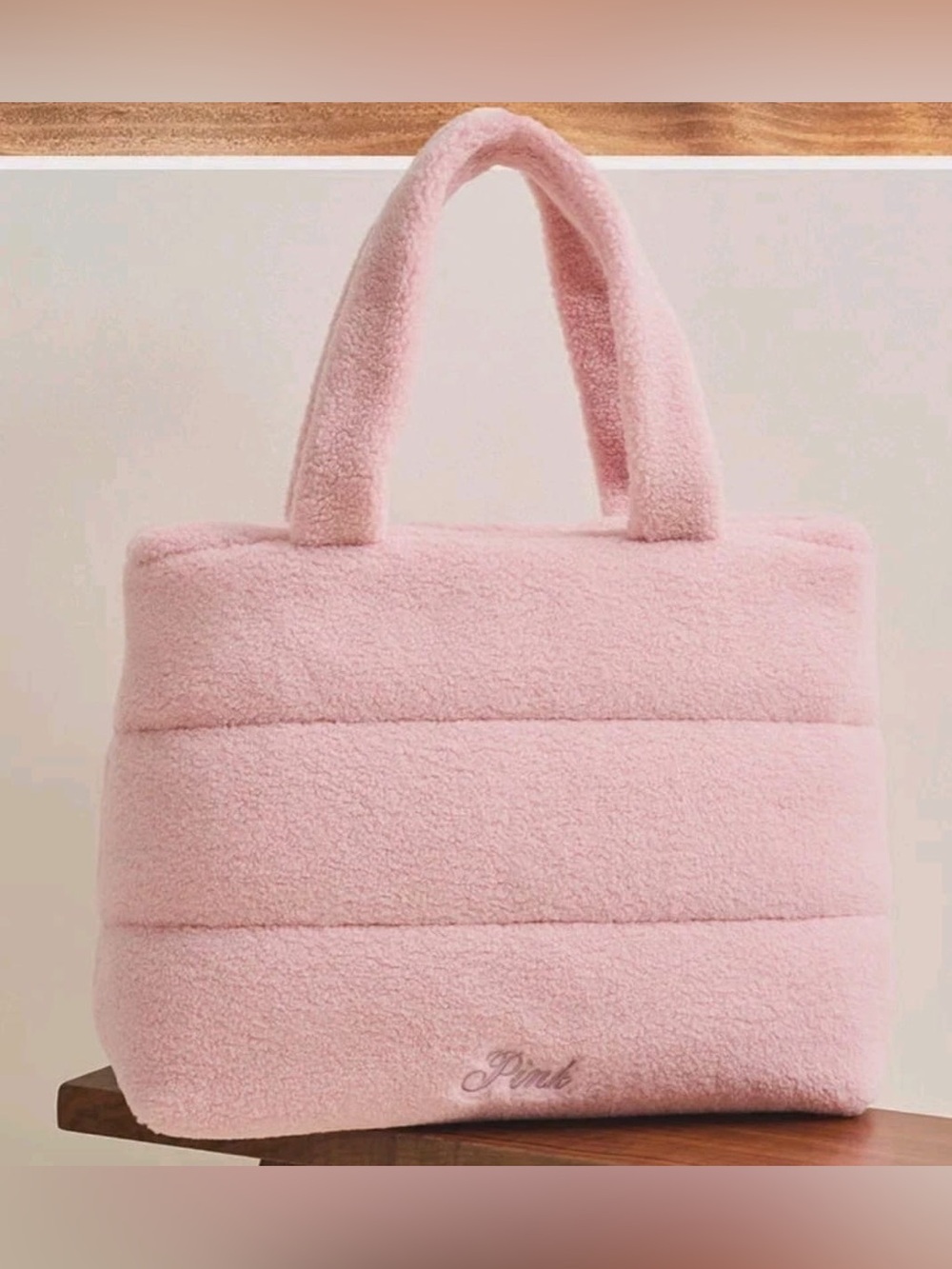 PINK Victoria's Secret Blush Sherpa Tote